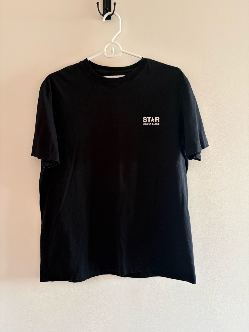 Golden Goose Black Short Sleeve STAR Logo Tee
